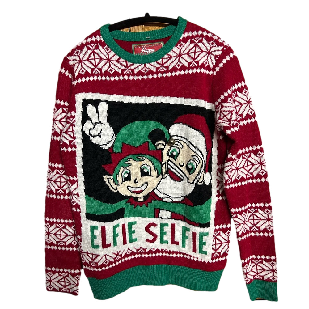 Very cute Christmas sweater “Elfie Selfie”